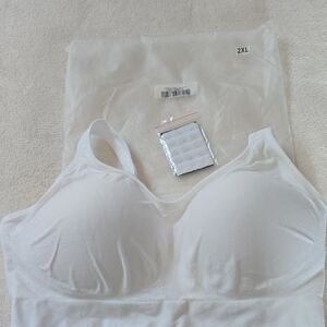 White Wireless Comfort Bra